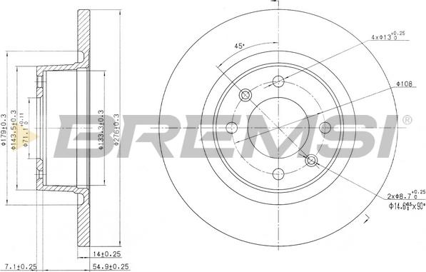 Bremsi CD7157S - Kočioni disk www.molydon.hr