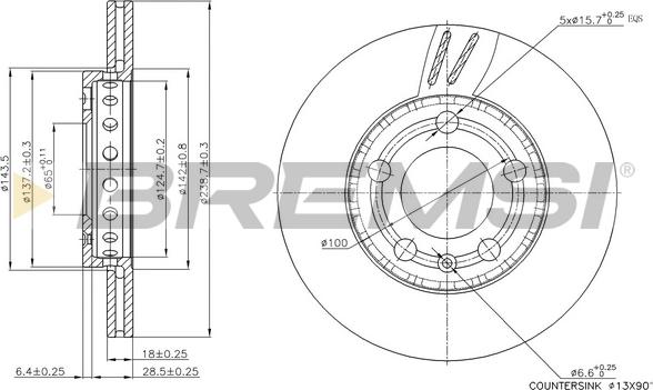 Bremsi CD7164V - Kočioni disk www.molydon.hr