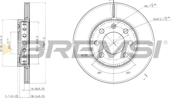 Bremsi CD7161V - Kočioni disk www.molydon.hr