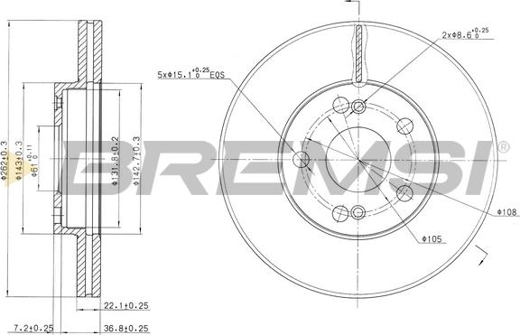 Bremsi CD7167V - Kočioni disk www.molydon.hr