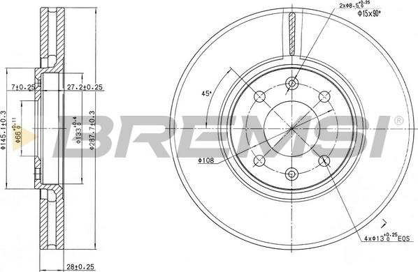 Bremsi CD7106V - Kočioni disk www.molydon.hr