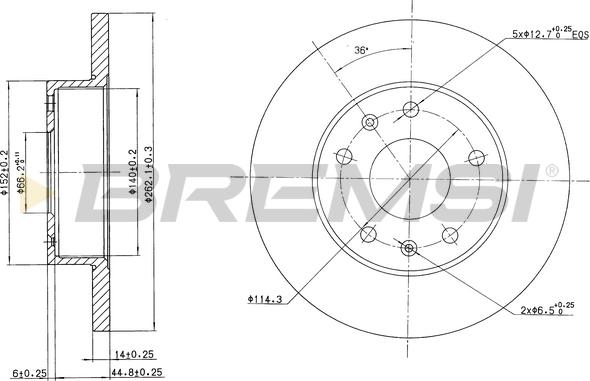 Bremsi CD7100S - Kočioni disk www.molydon.hr