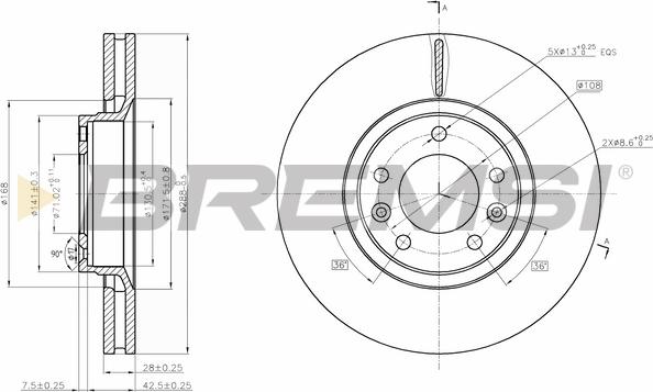 Bremsi CD7103V - Kočioni disk www.molydon.hr