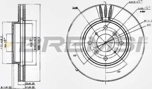 Bremsi CD7119V - Kočioni disk www.molydon.hr