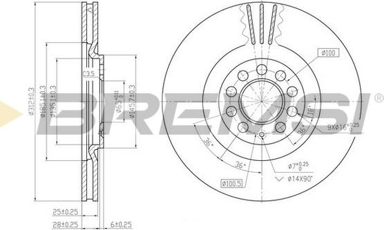 Bremsi CD7118V - Kočioni disk www.molydon.hr