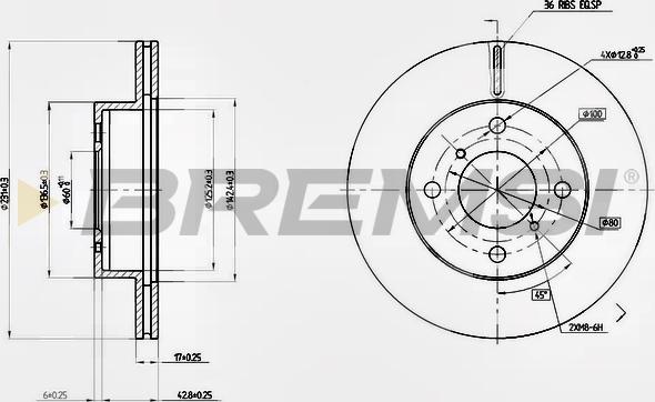 Bremsi CD7117V - Kočioni disk www.molydon.hr