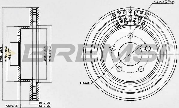 Bremsi CD7184V - Kočioni disk www.molydon.hr