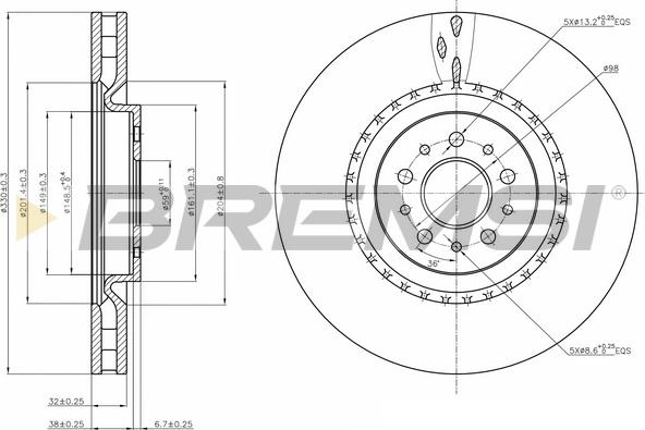 Bremsi CD7183V - Kočioni disk www.molydon.hr