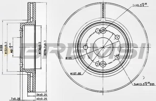 Bremsi CD7182V - Kočioni disk www.molydon.hr