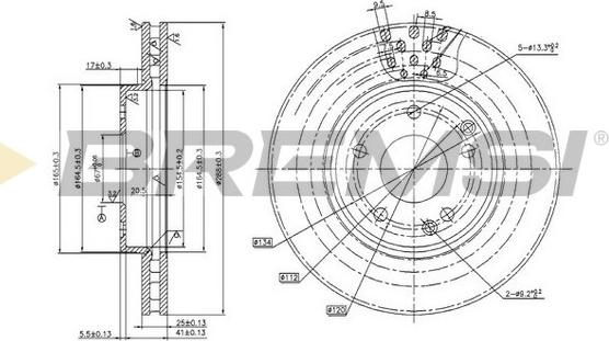 Bremsi CD7135V - Kočioni disk www.molydon.hr