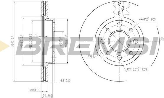 Bremsi CD7179V - Kočioni disk www.molydon.hr