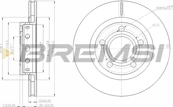 Bremsi CD7896V - Kočioni disk www.molydon.hr