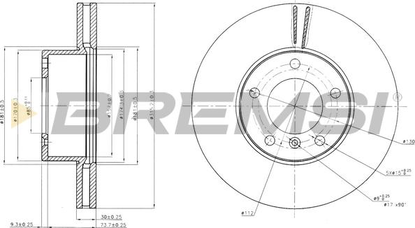 Bremsi CD7891V - Kočioni disk www.molydon.hr