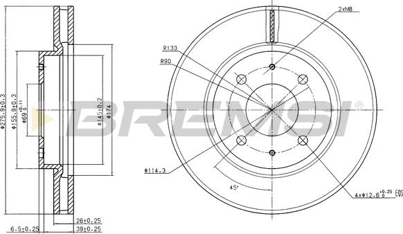 Bremsi CD7845V - Kočioni disk www.molydon.hr