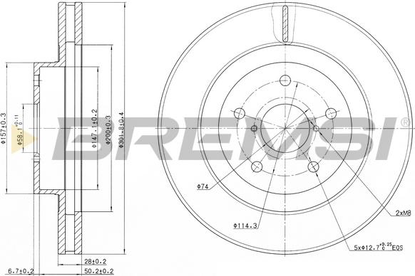 Bremsi CD7857V - Kočioni disk www.molydon.hr