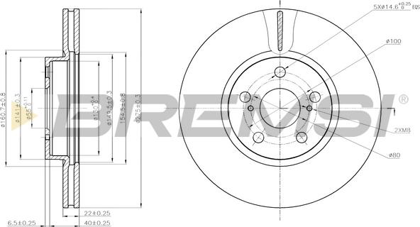 Bremsi CD7865V - Kočioni disk www.molydon.hr