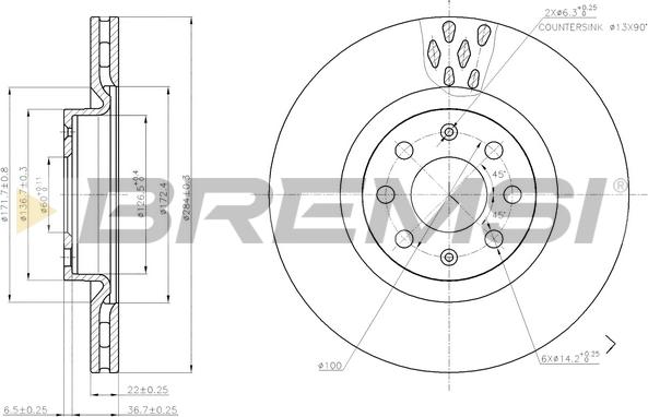 Bremsi CD7804S - Kočioni disk www.molydon.hr