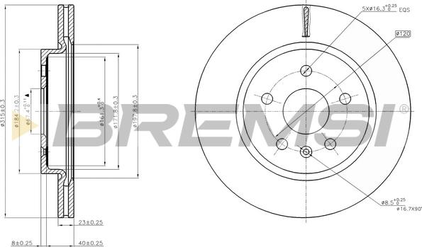 Bremsi CD7805V - Kočioni disk www.molydon.hr