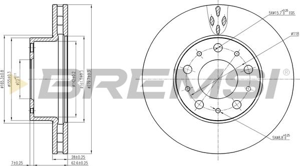 Bremsi CD7800V - Kočioni disk www.molydon.hr