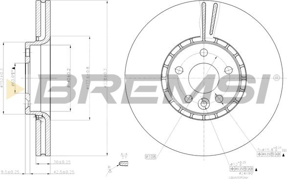 Bremsi CD7801V - Kočioni disk www.molydon.hr