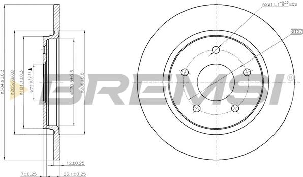 Bremsi CD7808S - Kočioni disk www.molydon.hr