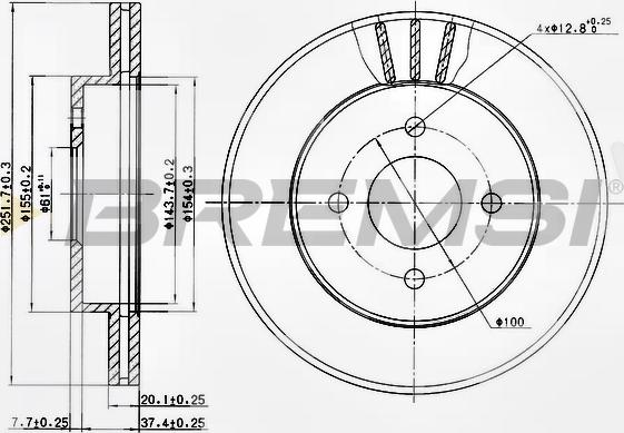 Bremsi CD7885V - Kočioni disk www.molydon.hr