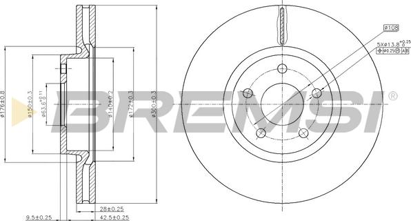 Bremsi CD7835V - Kočioni disk www.molydon.hr