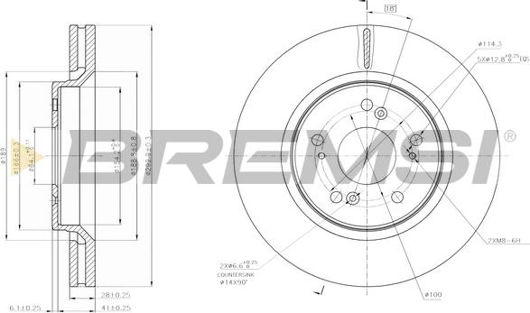 Bremsi CD7820V - Kočioni disk www.molydon.hr