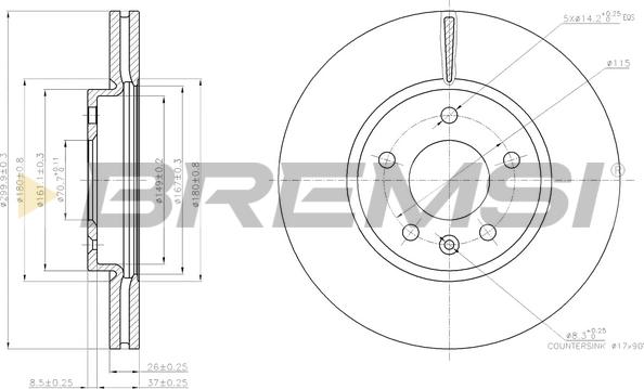 Bremsi CD7870V - Kočioni disk www.molydon.hr