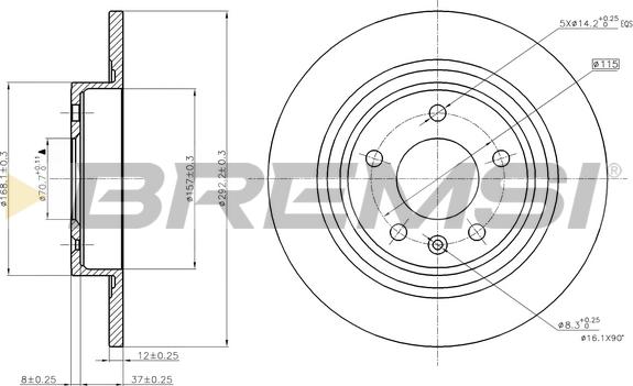 Bremsi CD7871S - Kočioni disk www.molydon.hr