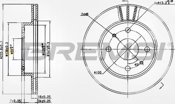 Bremsi CD7394V - Kočioni disk www.molydon.hr