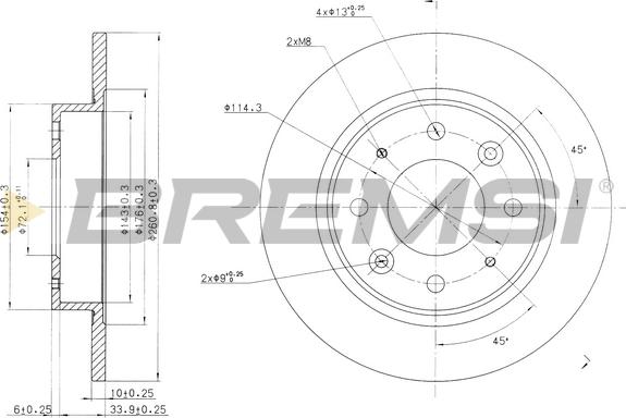 Bremsi CD7395S - Kočioni disk www.molydon.hr