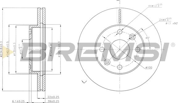 Bremsi CD7391V - Kočioni disk www.molydon.hr