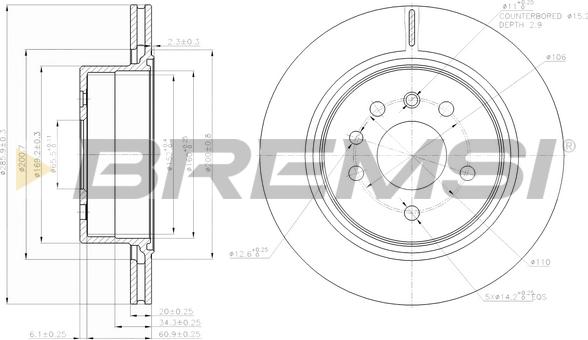 Bremsi CD7366V - Kočioni disk www.molydon.hr