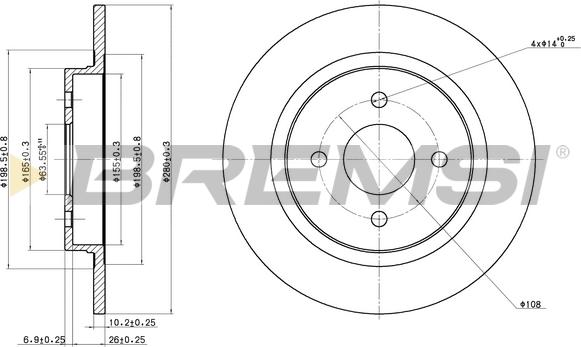 Bremsi CD7367S - Kočioni disk www.molydon.hr