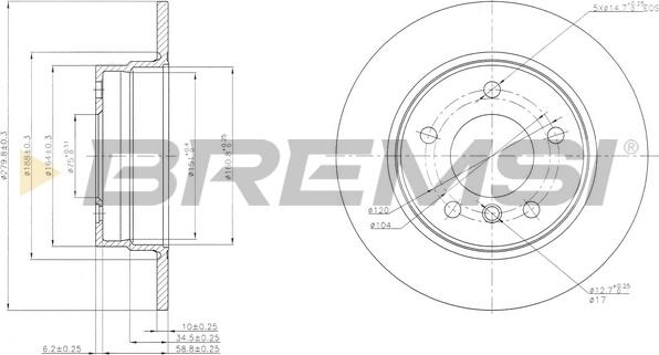 Bremsi CD7303S - Kočioni disk www.molydon.hr