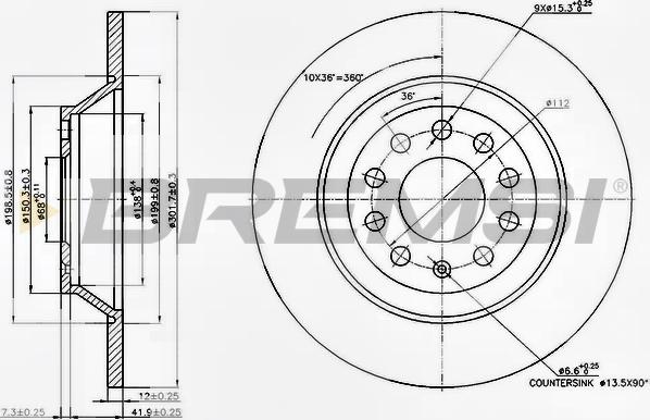 Bremsi CD7307S - Kočioni disk www.molydon.hr