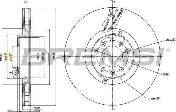 Bremsi CD7319V - Kočioni disk www.molydon.hr