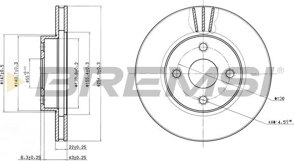 Bremsi CD7335V - Kočioni disk www.molydon.hr