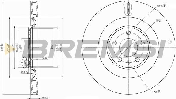 Bremsi CD7327V - Kočioni disk www.molydon.hr