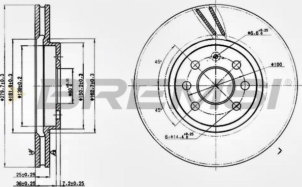 Bremsi CD7374V - Kočioni disk www.molydon.hr