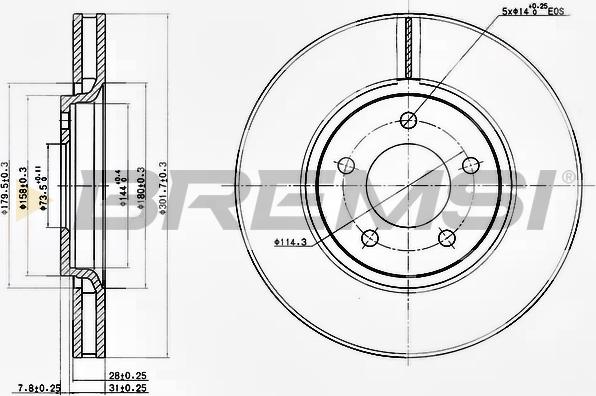 Bremsi CD7372V - Kočioni disk www.molydon.hr