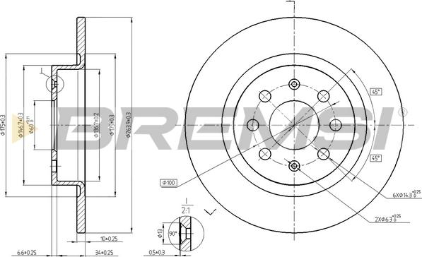 Bremsi CD7299S - Kočioni disk www.molydon.hr