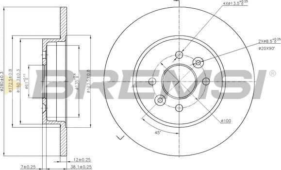 Bremsi CD7295S - Kočioni disk www.molydon.hr