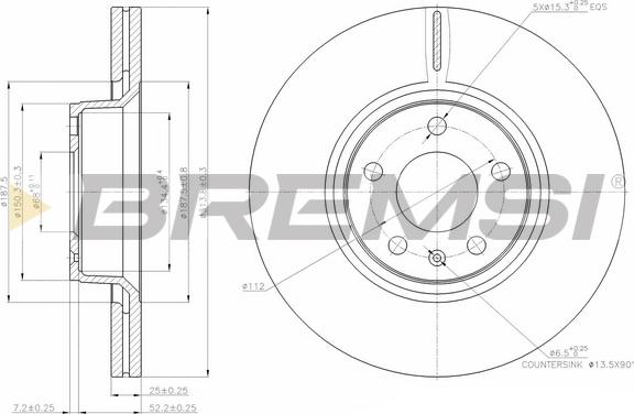 Bremsi CD7291V - Kočioni disk www.molydon.hr