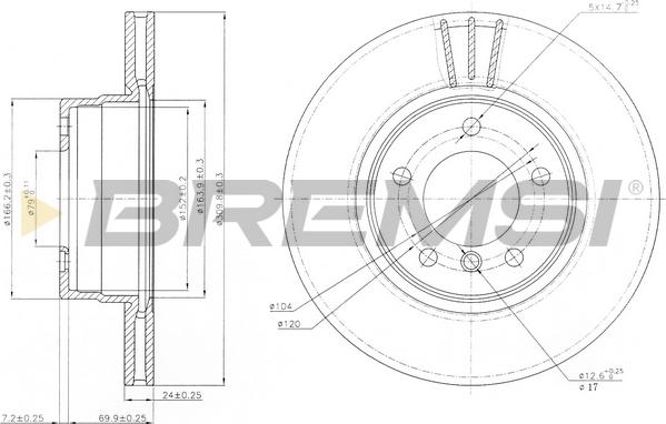 Bremsi CD7241V - Kočioni disk www.molydon.hr