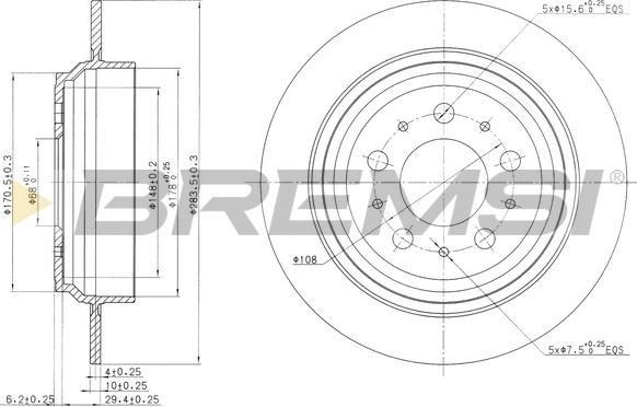 Bremsi CD7259S - Kočioni disk www.molydon.hr