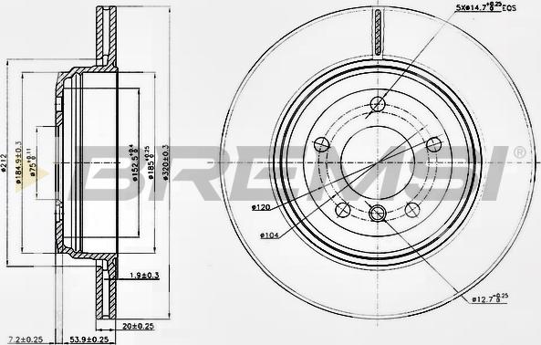 Bremsi CD7260V - Kočioni disk www.molydon.hr