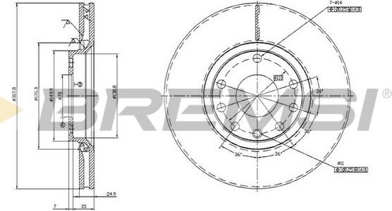 Bremsi CD7261V - Kočioni disk www.molydon.hr