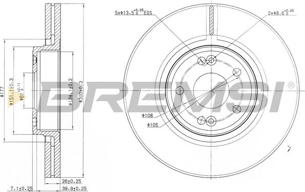 Bremsi CD7205V - Kočioni disk www.molydon.hr